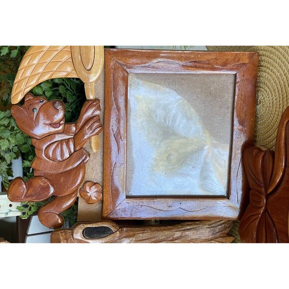 Vintage Winnie The Pooh Disney 3D Wood Frames Mirror SET of 3 - Picture 5 of 8